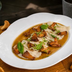 Вареники с картофелем и лисичками