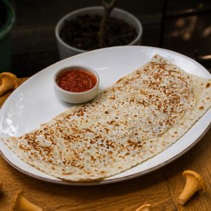 Кутаб с сыром и лисичками